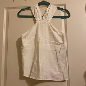 White boutique halter top